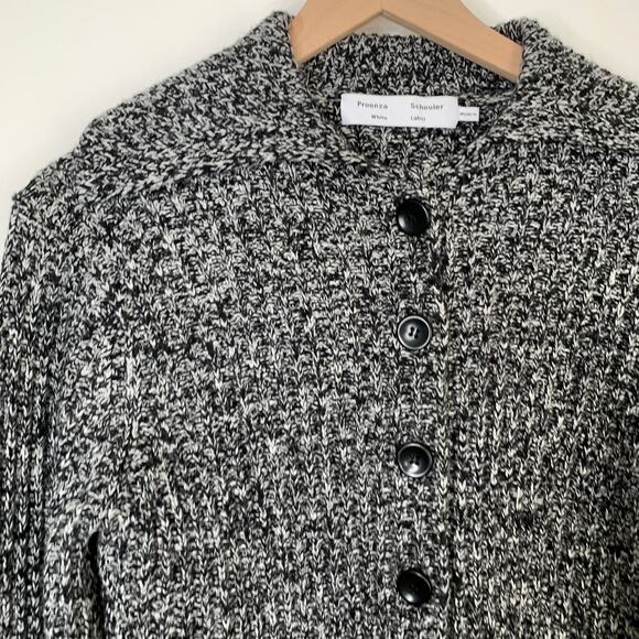 Proenza Schouler White Label Merino Wool Cardigan Button Down Womens XS Grey - Picture 8 of 15